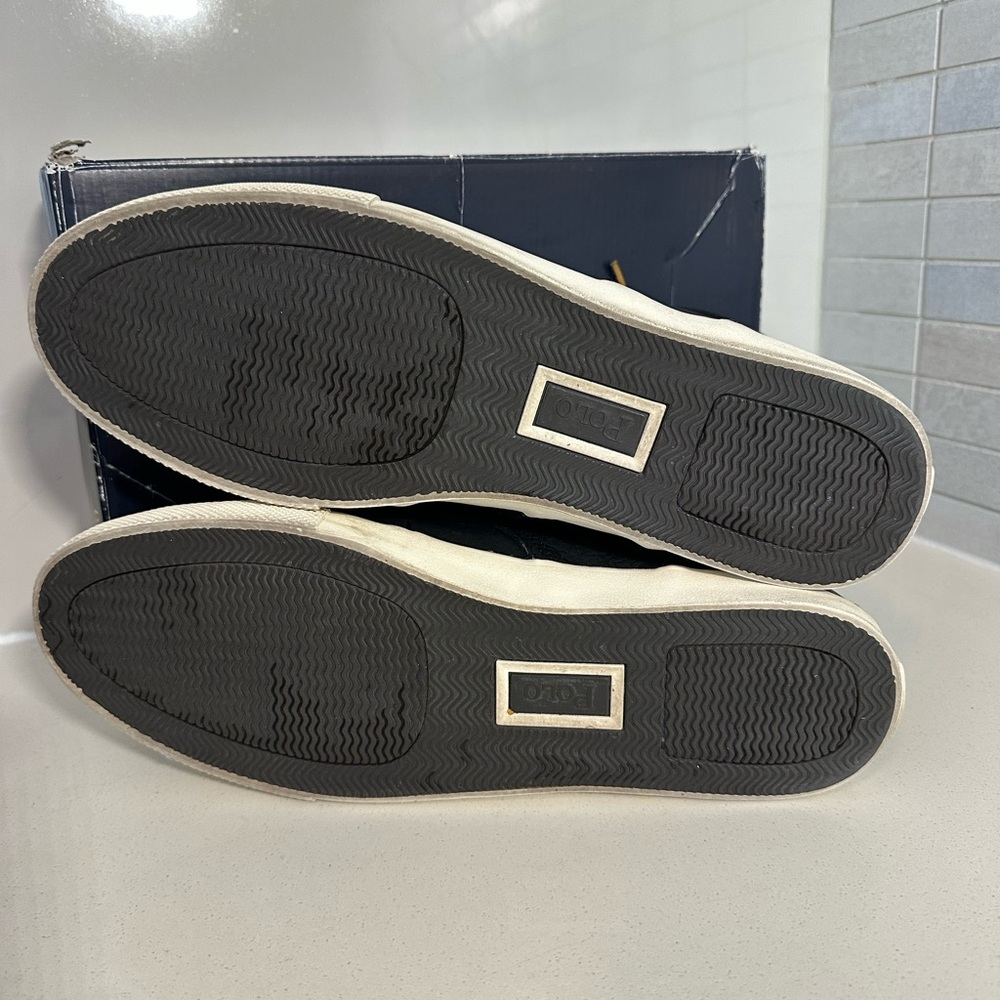 #2743 Polo Ralph Lauren Tedd Black Leather Hi Fashion Sneakers Men's Sz 12D - Picture 9 of 9